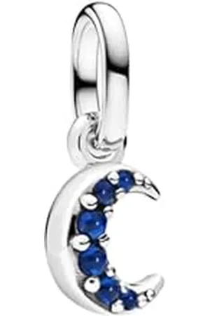 PANDORA ME 793452C01 zawieszka w kształcie księżyca ze sztucznym kryształem, kompatybilna z Moments i ME, 2,8x7x5,9 mm, Srebro szterlingowe, kryształ