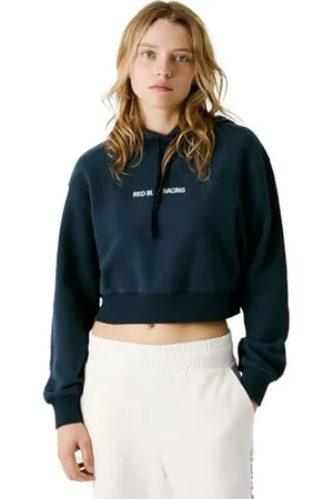 Pepe Jeans PEPE JEANS Damska bluza z kapturem z logo Cropped, niebieska (DULWICH BLUE), XXS, , XXS