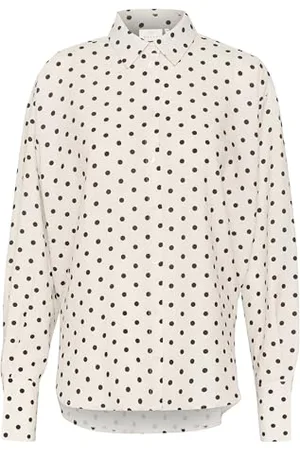Kaffe Damska koszulka Casual Fit Buttons Printed Long Sleeves Spread Collar, , 40