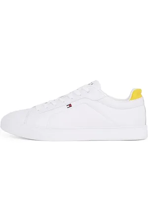 Tommy Hilfiger Męska koszulka ICON COURT PINPERF LTH Low Top, biała (biała), 40,5 UK, , 45 EU