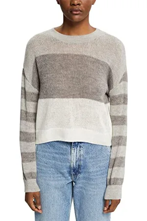 ESPRIT Damski sweter 082EE1I309, 043/LIGHT szary 4, M