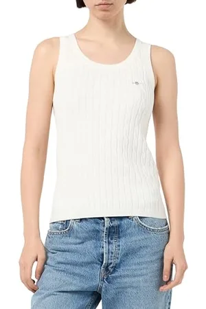 GANT STRETCH COTTON CABLE Tank Top, , M
