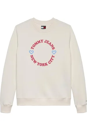 Tommy Hilfiger Damska bluza ABO TJ X NYC CREWNECK DW0DW21770, biała (starożytna biel), S, , S