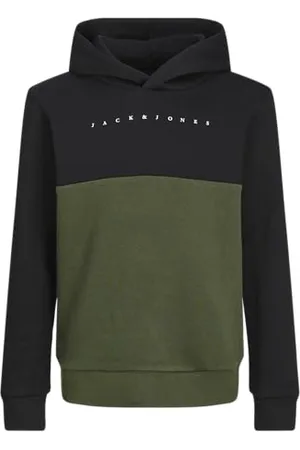 JACK&JONES JUNIOR Jjstar Jj Blocked Sweat Hood Jnr bluza z kapturem, , 128