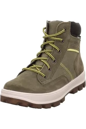 Superfit Jungen TEDD leicht gefütterte Sympatex Stiefel, GRÜN/GELB 7000