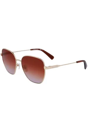 Longchamp Damskie okulary przeciwsłoneczne, złote/gradientowe cegły, jeden rozmiar, , rozmiar uniwersalny