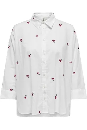 ONLY Onlnew Lina Grace Ls Emb Shirt Noos WVN, , 3XL