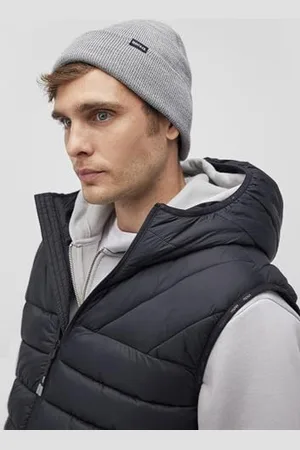 Mavi Męska czapka Beret Beanie, szara, regularna