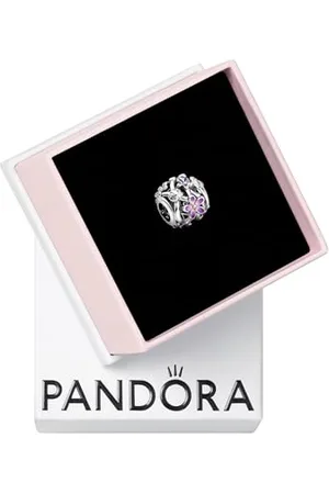 PANDORA Charm margarita morada filigrana 798772C02 plata