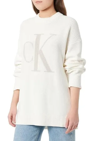Calvin Klein Jeans Damski sweter CK Intarsia z wysokim dekoltem J20J224799 Sweter, , S, , S
