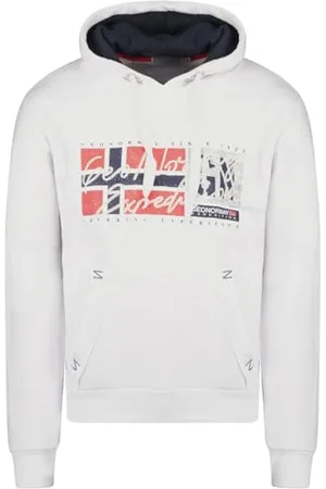 Geographical Norway Gozep Męska bluza z kapturem z kieszenią kangurka - Bluza z logo bluza z kapturem ciepły długi rękaw - męska wiosna lato jesień zima ( 3XL), , 3XL