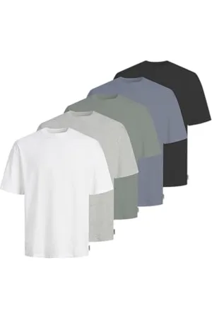 JJ Jreb Loose Fit Tee Ss Tee 5-Pack Mp, , XL