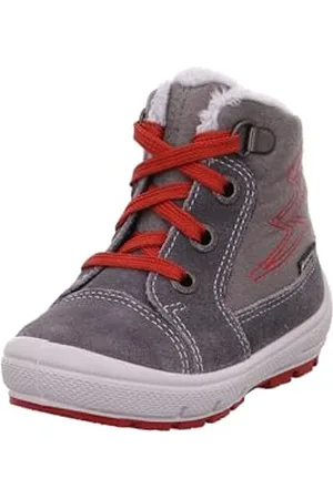 Superfit Groovy chłopięce śniegowce z ciepłą podszewką Gore-tex, Szary czerwony 2000, 19 EU