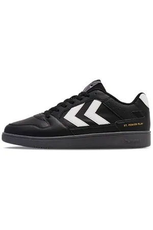 Hummel Unisex ST. Power Play Sneaker, Black/White, 36 EU, , 36 EU