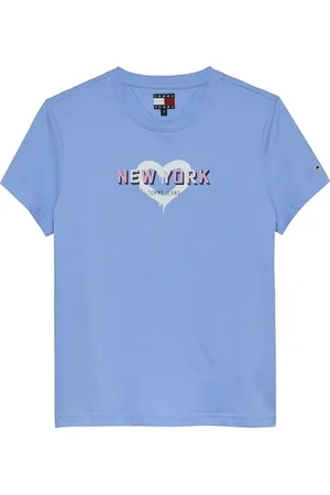 Tommy Hilfiger Damska koszulka z krótkim rękawem i okrągłym dekoltem TJ x NYC, , XS