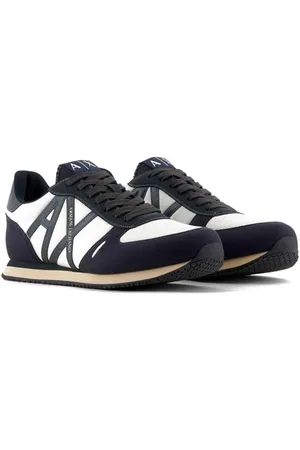 Armani Exchange Męskie buty sportowe Rio Side Logo, granatowe, 44 EU, , 44 EU