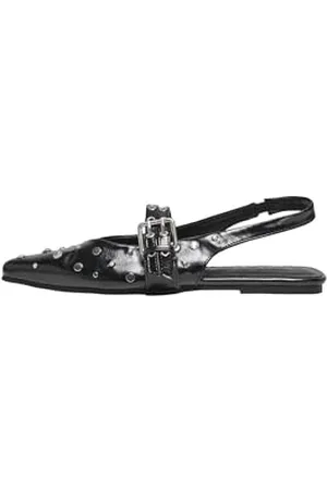 ONLY Damskie Onlaura-5 Pu Slingback Buckle Ballarina, czarne, 38 EU, , 38 EU