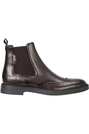 HUGO BOSS Męskie buty Calev_Cheb_brlt Chelsea_Boot, ciemnobrązowe, 43 EU, , 10