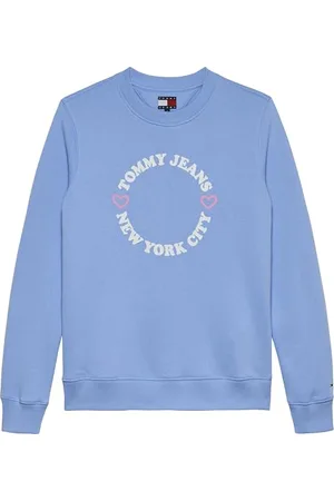 Tommy Hilfiger Damska bluza ABO TJ X NYC CREWNECK DW0DW21770, niebieska (Sugarplum Blue), S, , S