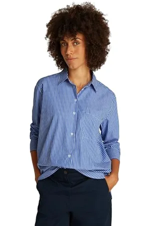 Tommy Hilfiger Damska koszulka ESS POPLIN Easy FIT WW0WW45612 L/S, niebieska, 40, , 66