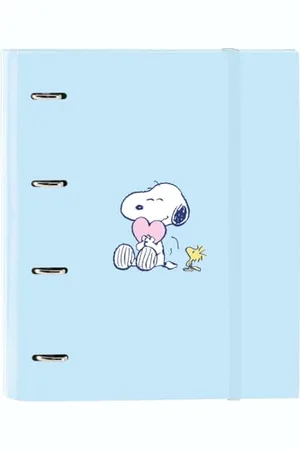 Safta SNOOPY LOVE teczka z 4 pierścieniami, 35 cm, 100 kartek A4, idealny dla dzieci w różnym wieku, wygodny i wszechstronny, jakość i wytrzymałość, 27 x 3,5 x 32 cm, , M, Casual
