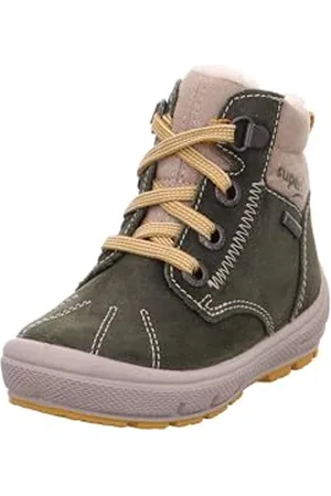 Superfit Chłopięce śniegowce Groovy z ciepłą podszewką Gore-tex, Zielony beżowy 7000, 22 EU
