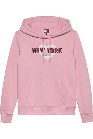 Tommy Hilfiger Damska bluza z kapturem ABO TJ X NYC DW0DW21771, różowa (różowy cukier), S, , S