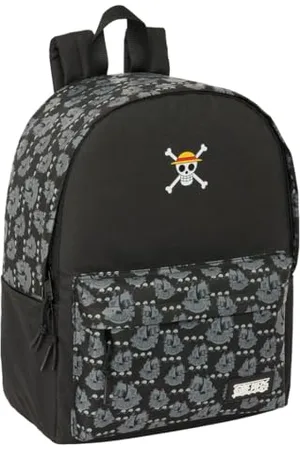 Safta ONE PIECE PIRATES - Plecak na laptopa 14,1", idealny dla młodzieży w różnym wieku, wygodny i wszechstronny, jakość i wytrzymałość, 31 x 16 x 40 cm, , M, Casual