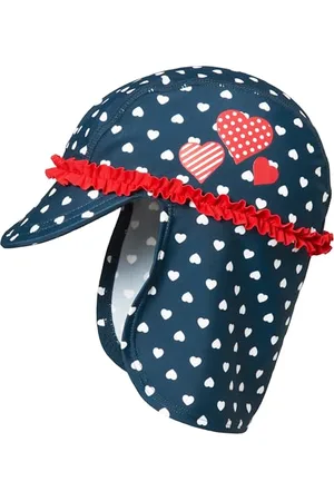 Playshoes Czapka dziewczęca ochrona przed promieniowaniem UV czapka kąpielowa serce