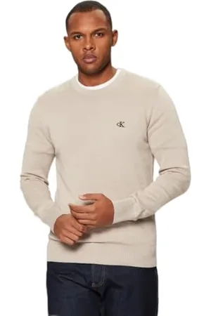 Calvin Klein Jeans Męski nowoczesny sweter z okrągłym dekoltem J30J326745 Sweter, , M, , M
