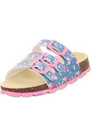 Superfit Mädchen FUSSBETTPANTOFFEL Hausschuhe, GRüN 7010