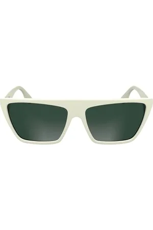 Karl Lagerfeld Unisex Adult Sunglasses KL6186S - White with Solid Green Lens, , rozmiar uniwersalny