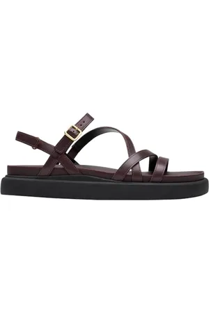 Clarks Premium Damskie sandały Aristella Rose, skóra winna, 8 UK, , 41 EU