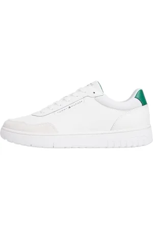 Tommy Hilfiger Męski TH BASKET CORE LTH MIX Low Top, biały (Ecru), 45 EU, , 44 EU