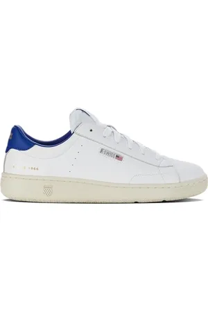 K-Swiss Męskie buty sportowe Slammklub CC, WHT/CLASSC BLU/VINTG, 42 EU, , 42 EU