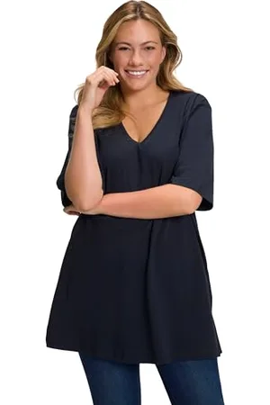 Ulla Popken Damska koszulka Basic-V T, , 42-44