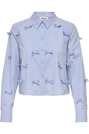 ONLY Onlbowy Life Ls Bow Detail Sh Shirt WVN, , XL