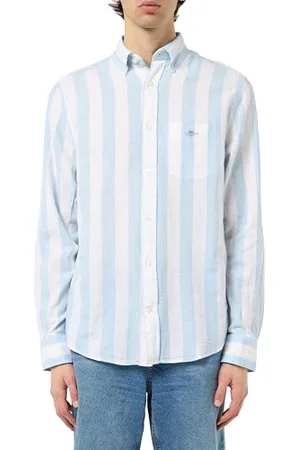 GANT REG COTTON LEN BOLD STRIPE SHIRT, , XXL