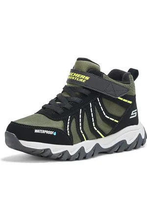 Skechers Chłopięce Rugged Ranger Hydro-Scout Botki, czarno-zielone, 1 UK dziecko, , 1 UK Child