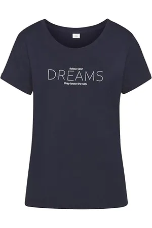 QS by s.Oliver Damska bielizna nocna t-shirt w kolorze ciemnoniebieskim, , 44-46