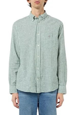 GANT REG COTTON LEN STRIPE SHIRT, , 3XL