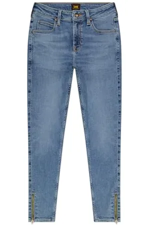 Lee Dżinsy damskie Scarlett High Zip, wysoki stan, skinny cropped fit, obcisłe nogawki, , 31W / 33L