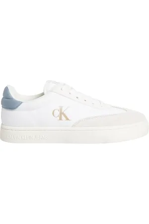 Calvin Klein CK JEANS Męskie klasyczne trampki Cupsole Low Mix MG YM0YM01169, białe (jasny biały/kremowy biały/ołów), 44 EU, , 41.5 EU