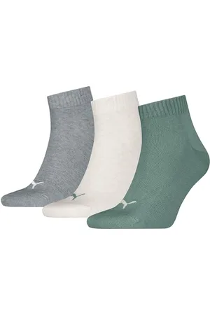 PUMA UNISEX QUARTER PLAIN 3P, zielony/szary, 35-38 EU