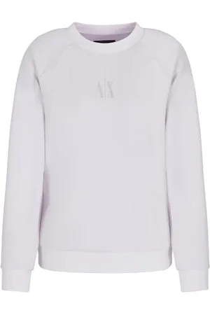Armani Exchange Projekt ikony kobiet, błyszczące logo, bluza z okrągłym dekoltem, , S
