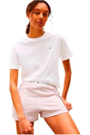 Tommy Hilfiger Damski zestaw krótkich spodenek SS PRT PJ UW0UW05760, różowy, XS, , XS