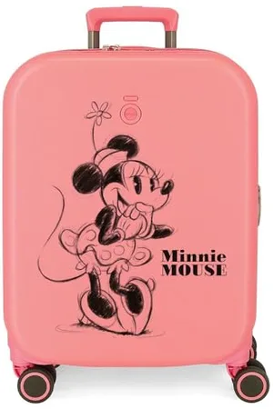 Disney Minnie Happiness Pink walizka kabinowa, 40 x 55 x 20 cm, sztywne zamknięcie ABS, zintegrowane zamknięcie TSA, 37 l, 3,22 kg, 4 podwójne kółka, bagaż podręczny, , Maleta de cabina