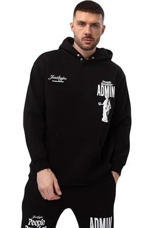 Hype Just męska czarna bluza z kapturem Admin, , XS