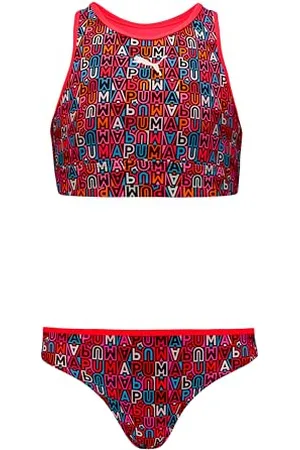 PUMA Swim Girls Printed Bikini zestaw 1 szt, , 140 cm