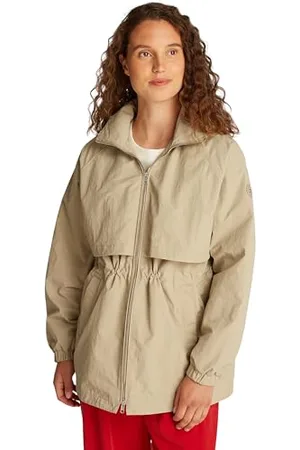 Tommy Hilfiger Damska nylonowa wiatrówka marszczona WW0WW45930, , L